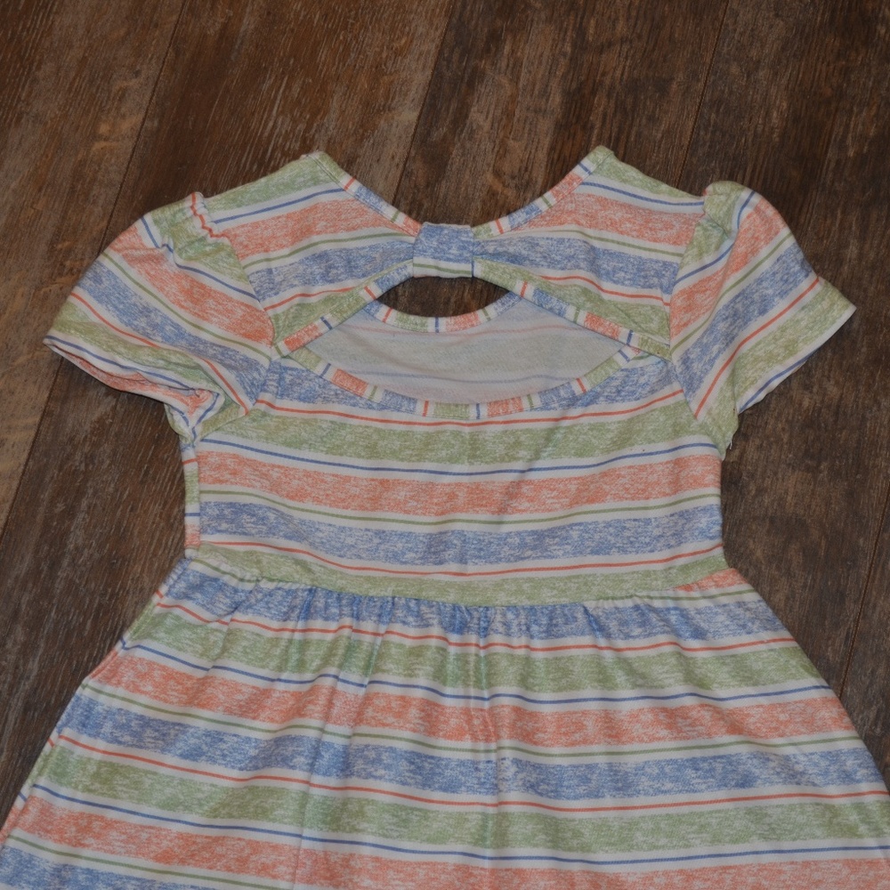 Picapino Dress - Orange, Blue and Green Stripes - Picture 6 of 6